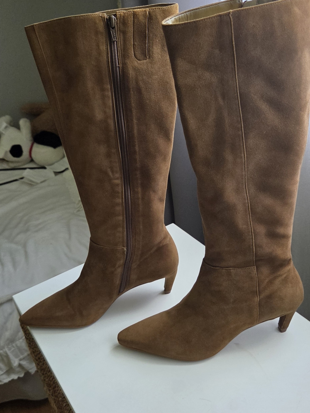 Vince Camuto Brown Suede Knee-High Boots (Size 8)